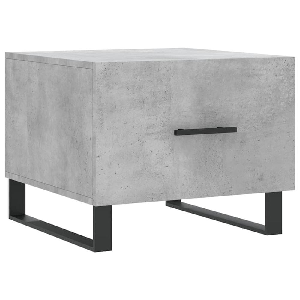 Vidaxl Konferenčný stolík betónovo sivý 50x50x40 cm kompozitné drevo